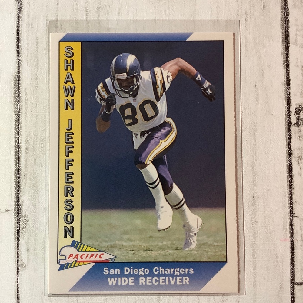 Pacific 1991 Shawn Jefferson Rookie #644 San Diego Chargers NFL Football Card